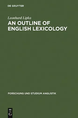An Outline of English Lexicology cover