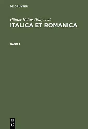 Italica Et Romanica cover