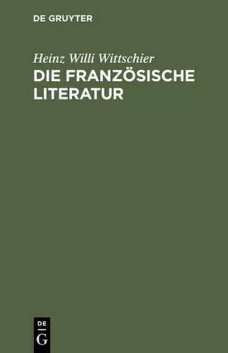 Die Französische Literatur cover