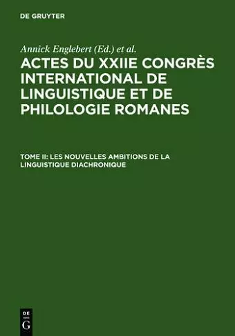 Les Nouvelles Ambitions de la Linguistique Diachronique cover
