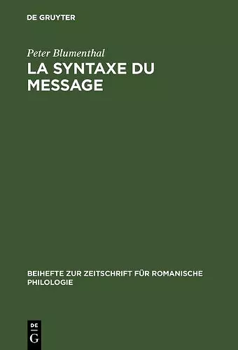 La syntaxe du message cover