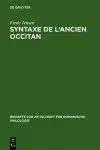 Syntaxe de l'ancien occitan cover