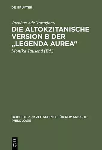 Die altokzitanische Version B der Legenda aurea cover