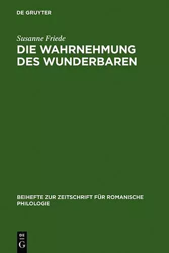 Die Wahrnehmung Des Wunderbaren cover