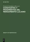 Constantes y Fragmentos del Pensamiento Luliano cover