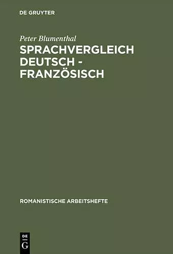 Sprachvergleich Deutsch - Französisch cover