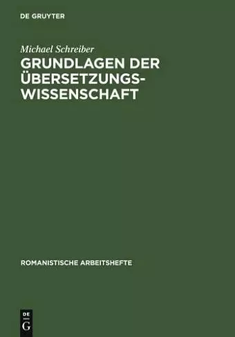 Grundlagen Der Übersetzungswissenschaft cover