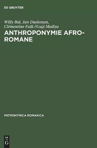 Anthroponymie afro-romane cover