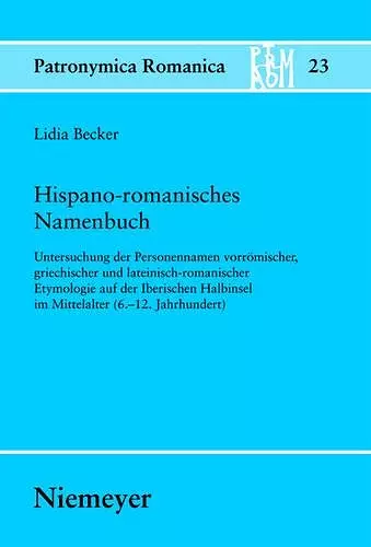 Hispano-romanisches Namenbuch cover