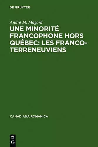 Une minorité francophone hors Québec cover