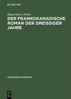 Der frankokanadische Roman der dreißiger Jahre cover