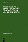 Interpretation, Beobachtung, Kommunikation cover