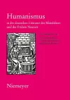 Humanismus in der deutschen Literatur des Mittelalters und der Frühen Neuzeit cover