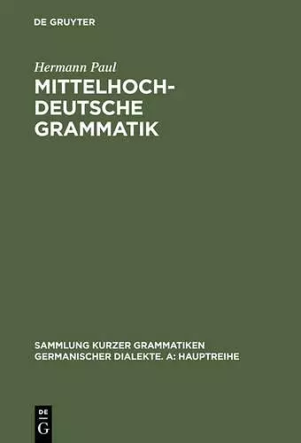 Mittelhochdeutsche Grammatik cover