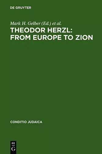 Theodor Herzl: From Europe to Zion cover