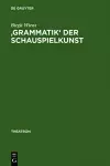 'Grammatik' Der Schauspielkunst cover