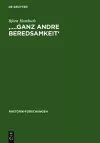 '....ganz andre Beredsamkeit' cover