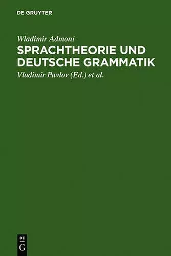 Sprachtheorie und deutsche Grammatik cover