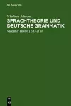 Sprachtheorie und deutsche Grammatik cover