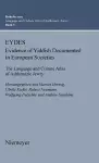 EYDES (Evidence of Yiddish Documented in European Societies) cover