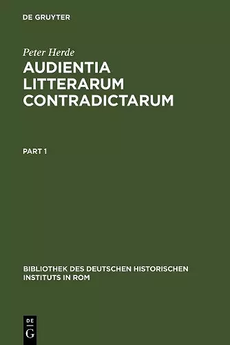 Audientia Litterarum Contradictarum cover