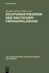 Dichtungstheorien Der Deutschen Frühaufklärung cover