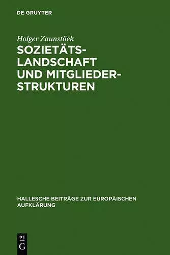 Sozietätslandschaft und Mitgliederstrukturen cover