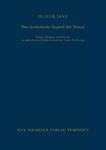 Das symbolische Kapital der Trauer cover