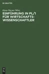 Einführung in Pl/1 Für Wirtschaftswissenschaftler cover