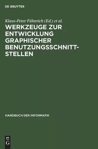 Werkzeuge Zur Entwicklung Graphischer Benutzungsschnittstellen cover