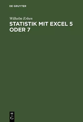 Statistik mit Excel 5 oder 7 cover