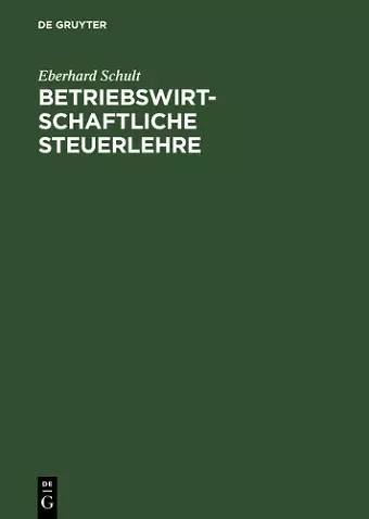 Betriebswirtschaftliche Steuerlehre cover