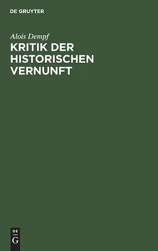 Kritik der historischen Vernunft cover