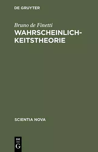Wahrscheinlichkeitstheorie cover
