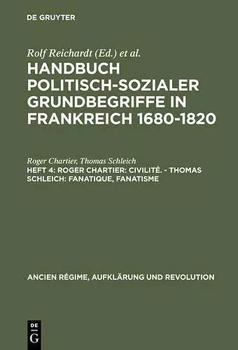 Handbuch politisch-sozialer Grundbegriffe in Frankreich 1680-1820, Heft 4, Roger Chartier cover