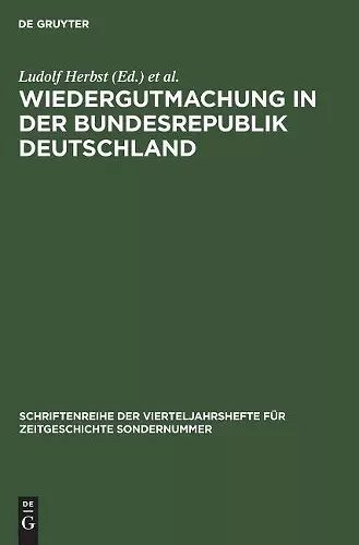 Wiedergutmachung in der Bundesrepublik Deutschland cover