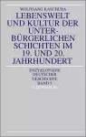 Lebenswelt Und Kultur Der Unterburgerlichen Schichten Im 19. Und 20. Jahrhundert cover