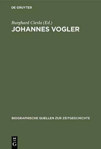 Johannes Vogler cover