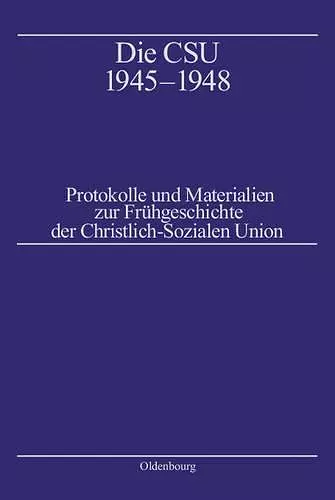 Die CSU 1945-1948 cover