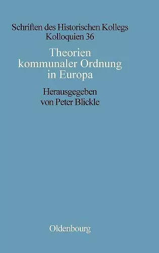 Theorien kommunaler Ordnung in Europa cover