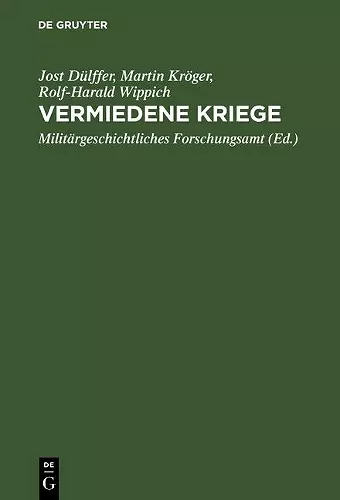 Vermiedene Kriege cover