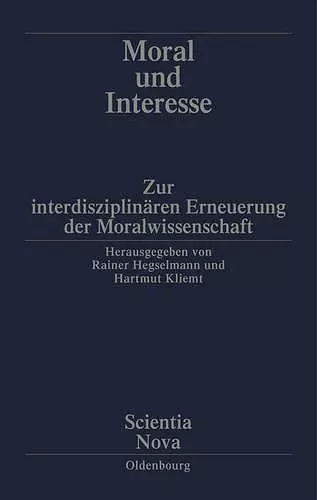 Moral Und Interesse cover