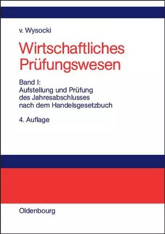 Wirtschaftliches Prüfungswesen, Bd I, Wirtschaftliches PrüfungswesenBand I cover