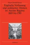 Englische Verfassung und politisches Denken im Ancien Régime cover