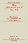 Das "Ahnenerbe" Der SS 1935-1945 cover