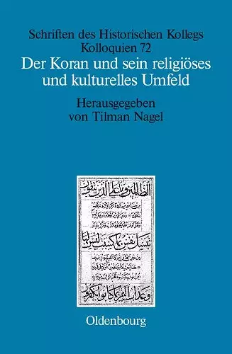 Der Koran Und Sein Religiöses Und Kulturelles Umfeld cover