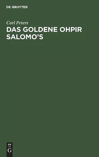 Das Goldene Ohpir Salomo's cover