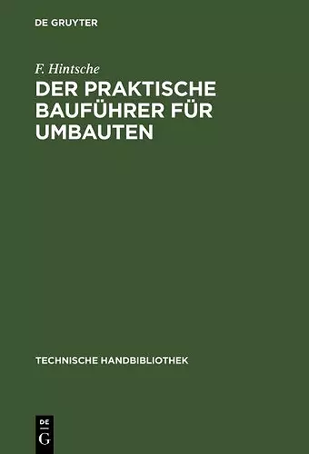 Der praktische Bauführer für Umbauten cover