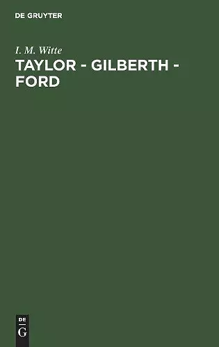 Taylor - Gilberth - Ford cover