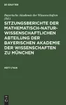 Sitzungsberichte Der Mathematisch-Naturwissenschaftlichen Abteilung Der Bayerischen Akademie Der Wissenschaften Zu München. Heft 1/1926 cover